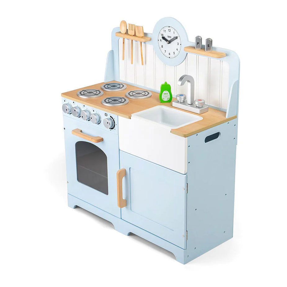 Tidlo wooden play kitchen rural, 7dlg.