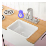 Tidlo in legno gioca cucina rurale rosa, 7dlg.