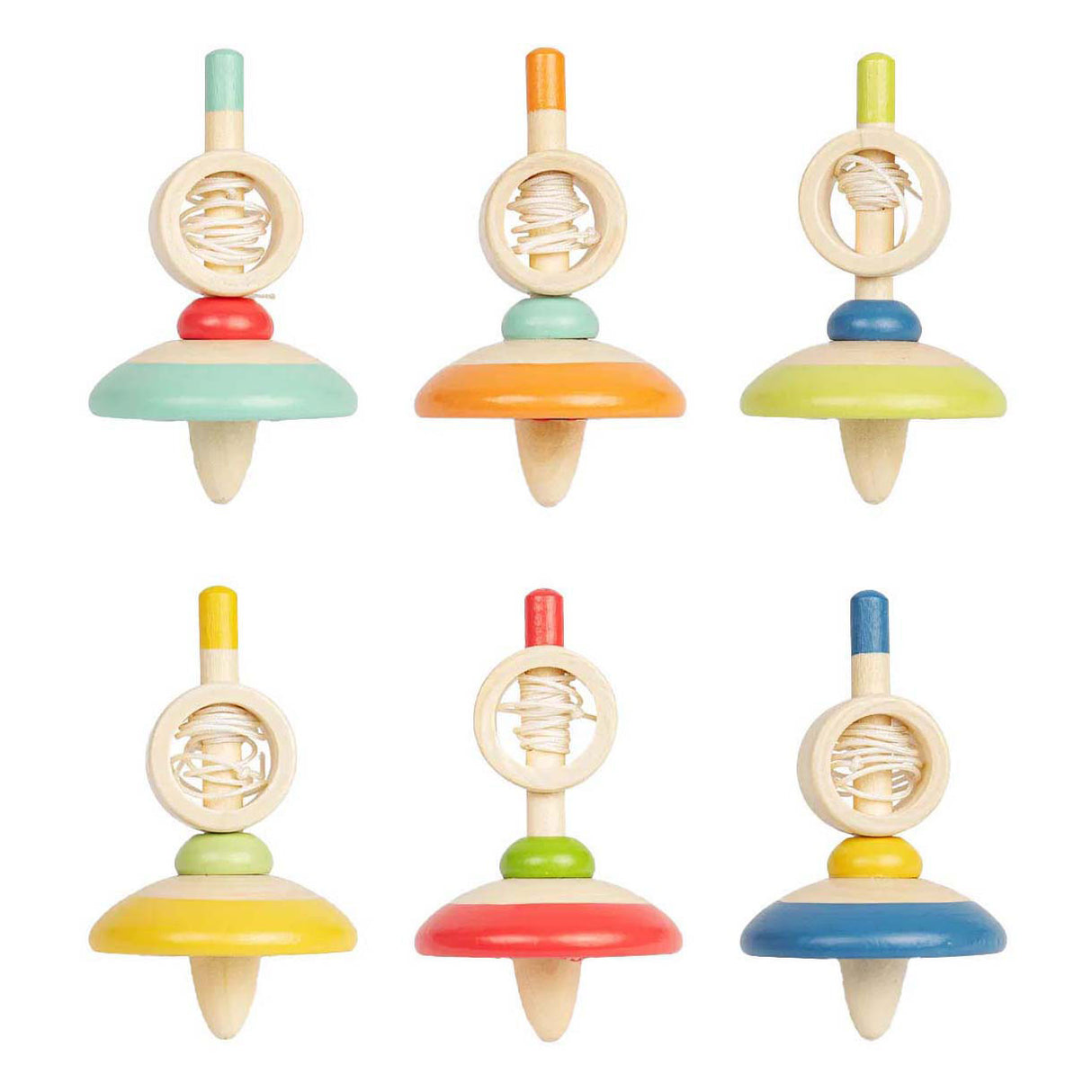 Bigjigs Holz Pull Cord Spinning Top