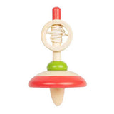 Bigjigs wooden pull cord spinning top