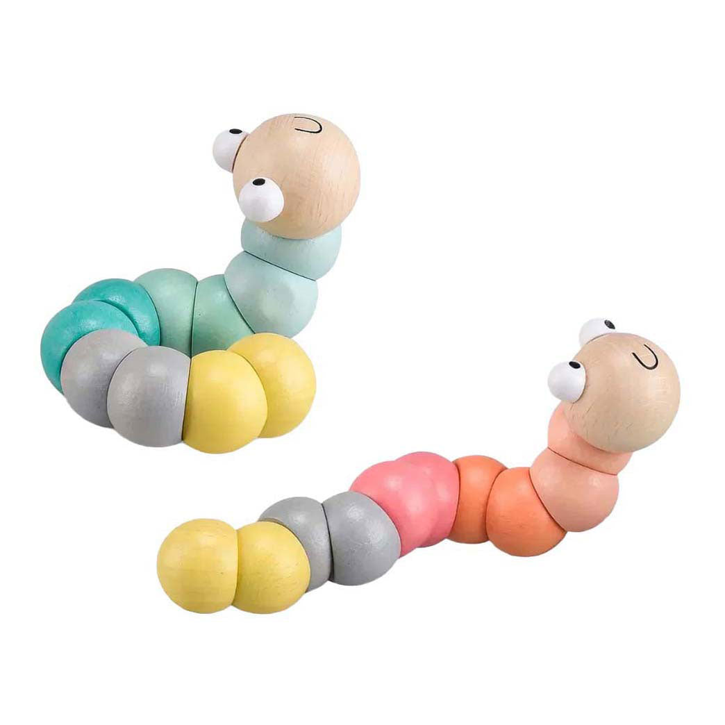 Bigjigs houten wormpje - Pastell