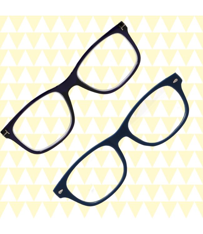 Spectrum Reading Glasses Blue Black Square 1.50
