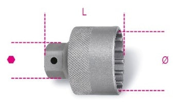 Beta 3793 3 Odstraňování spodního držáku 16-bodový Shimano 1 2 Klíč čepice