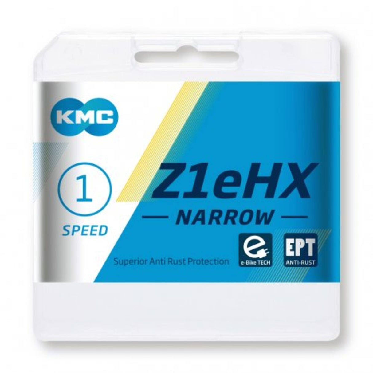 KMC Z1EHX Narrow EPT Extra Long 128 Schakels E -Bike Lock - 7.8mm pin - Dark silver