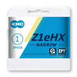 KMC Z1EHX Narrow EPT Extra Long 128 Schakels E -Bike Lock - 7.8mm pin - Dark silver