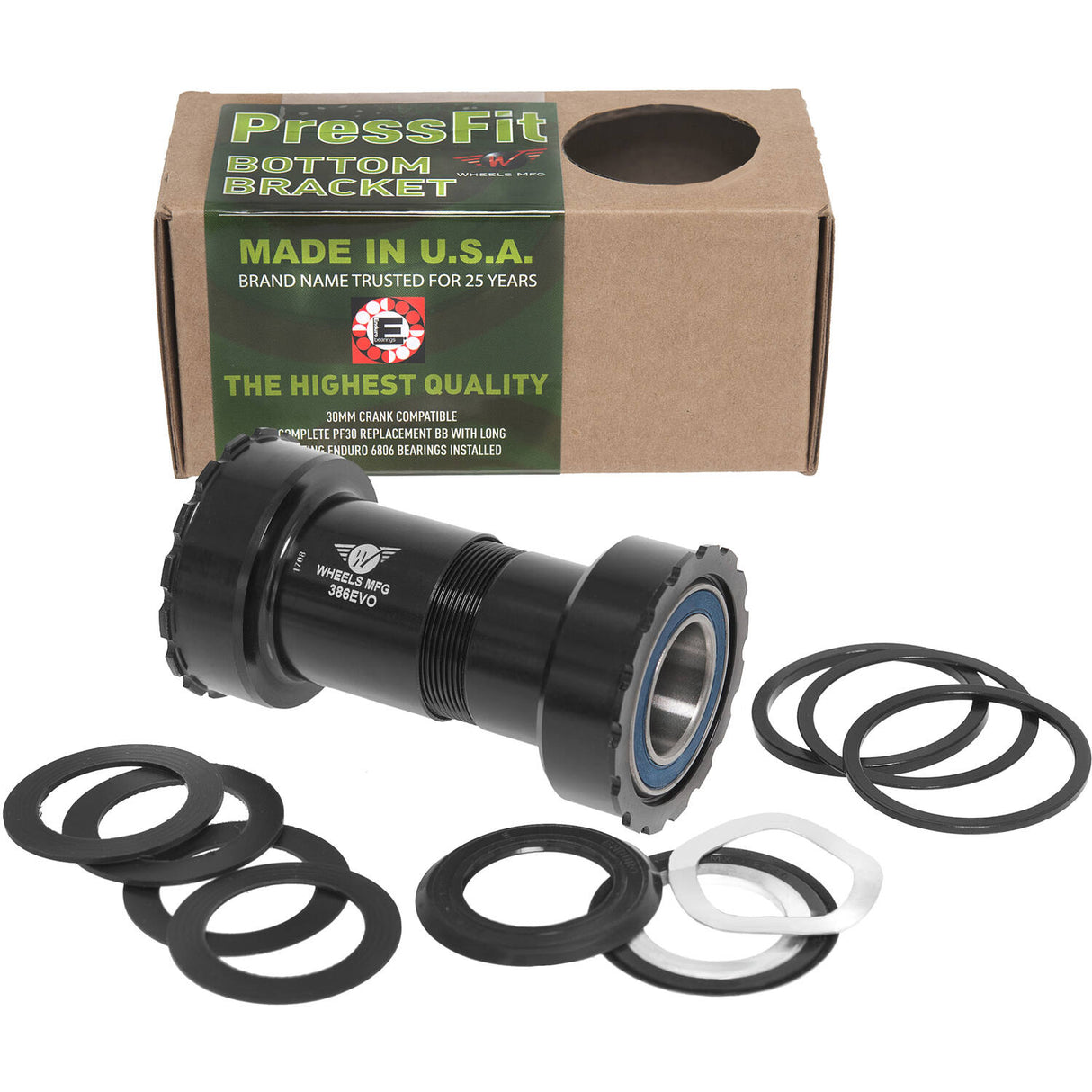 Kola výroba kol MFG spodní konzola 386evo SRAM 22 24mm ACB černá