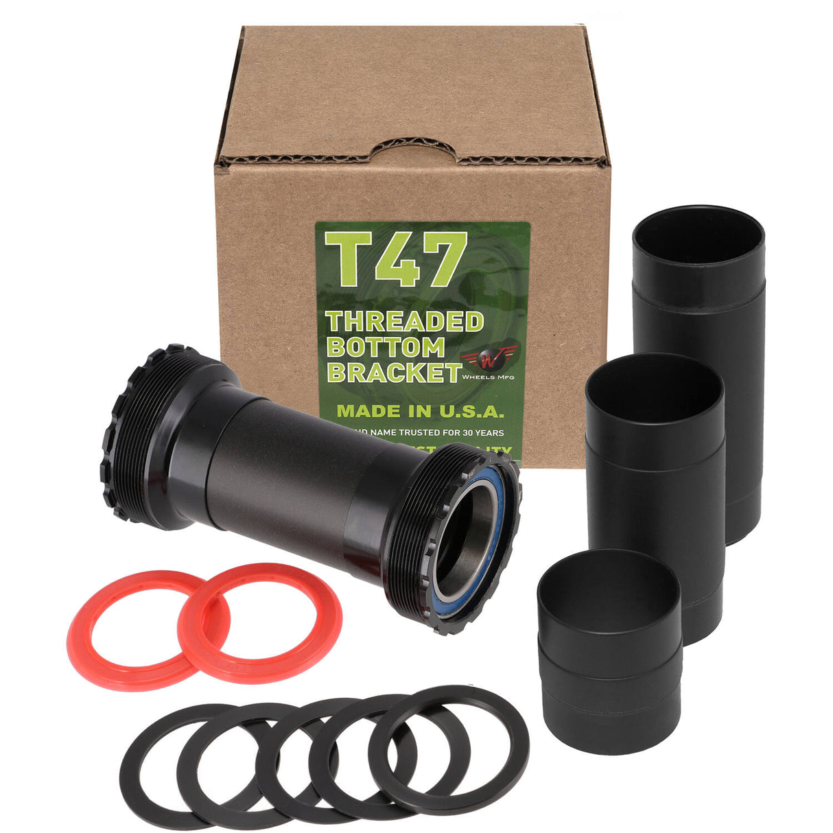 Wheels manufacturing Wheels mfg bottom bracket t47 inboard sram dub abec 3 black