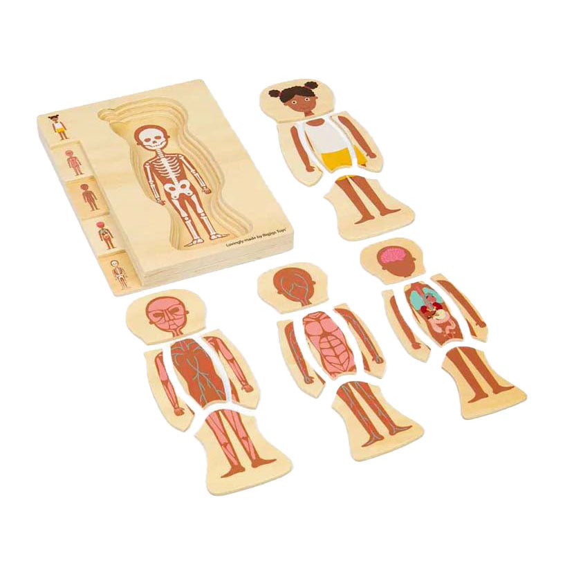 Bigjigs Wood Anatomiepuzzel - Girl, 26..