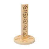 Bigjigs wooden nut and bolt tower, 11 pcs.