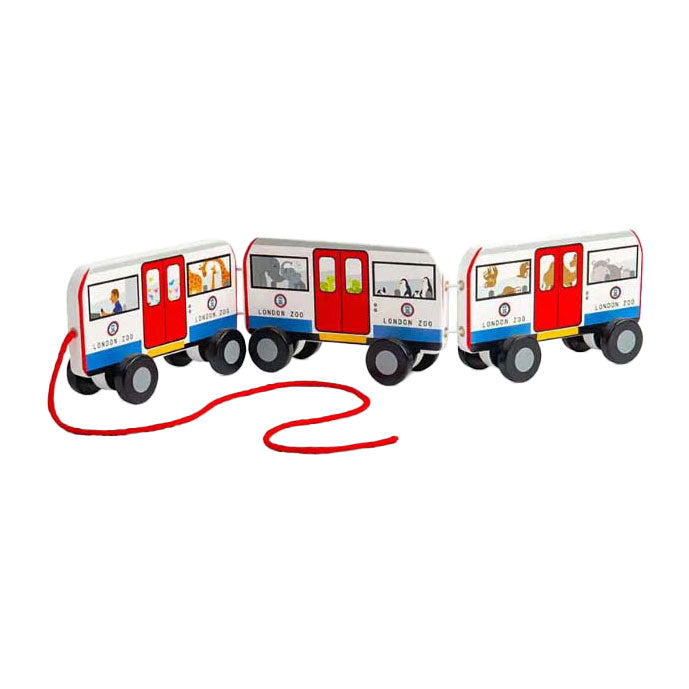 Bigjigs wooden London pull bus