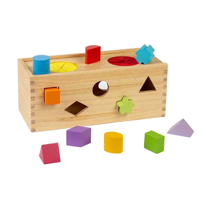 Bigjigs Wooden Mystery Box Vormstoof, 10dlg.