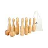 Set da bowling in legno Bigjigs, 12 pezzi.