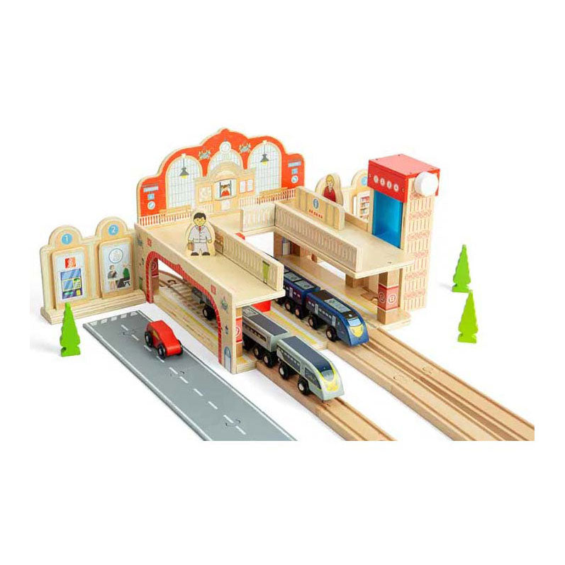 Bigjigs hëlzent Grand Central Station Spill Set