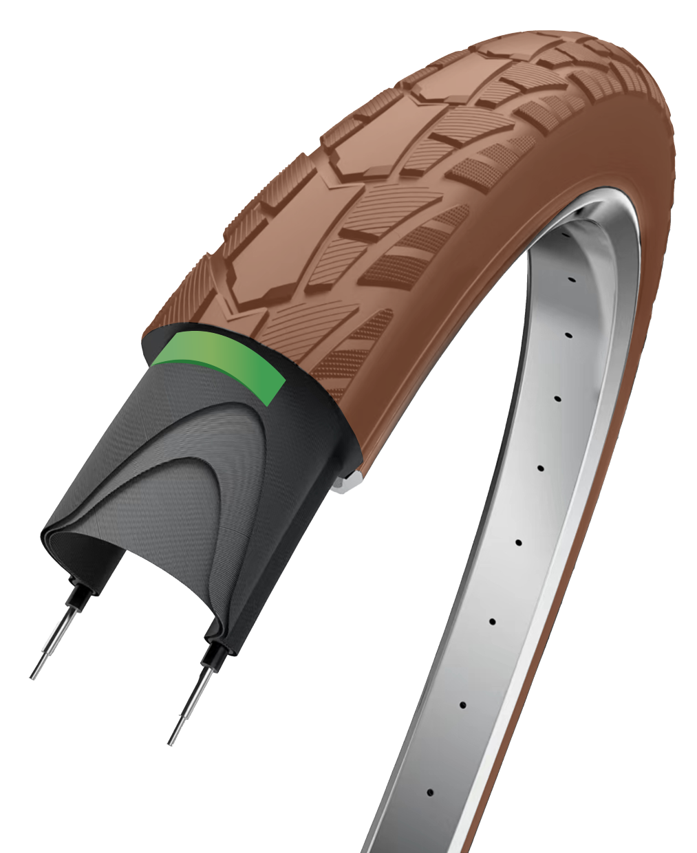 Edge Buitenband Performance Protect 28 x 1.75 47-622 - Brown with reflection