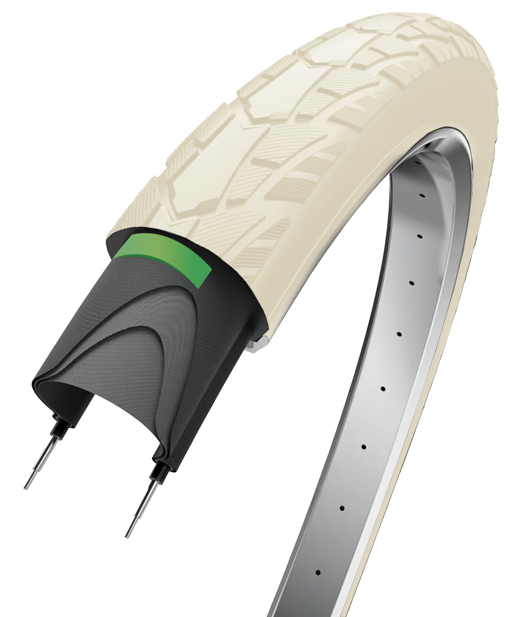 Edge Buitenband Performance Protect 28 x 1,75 47-622 -rème farge med refleksjon