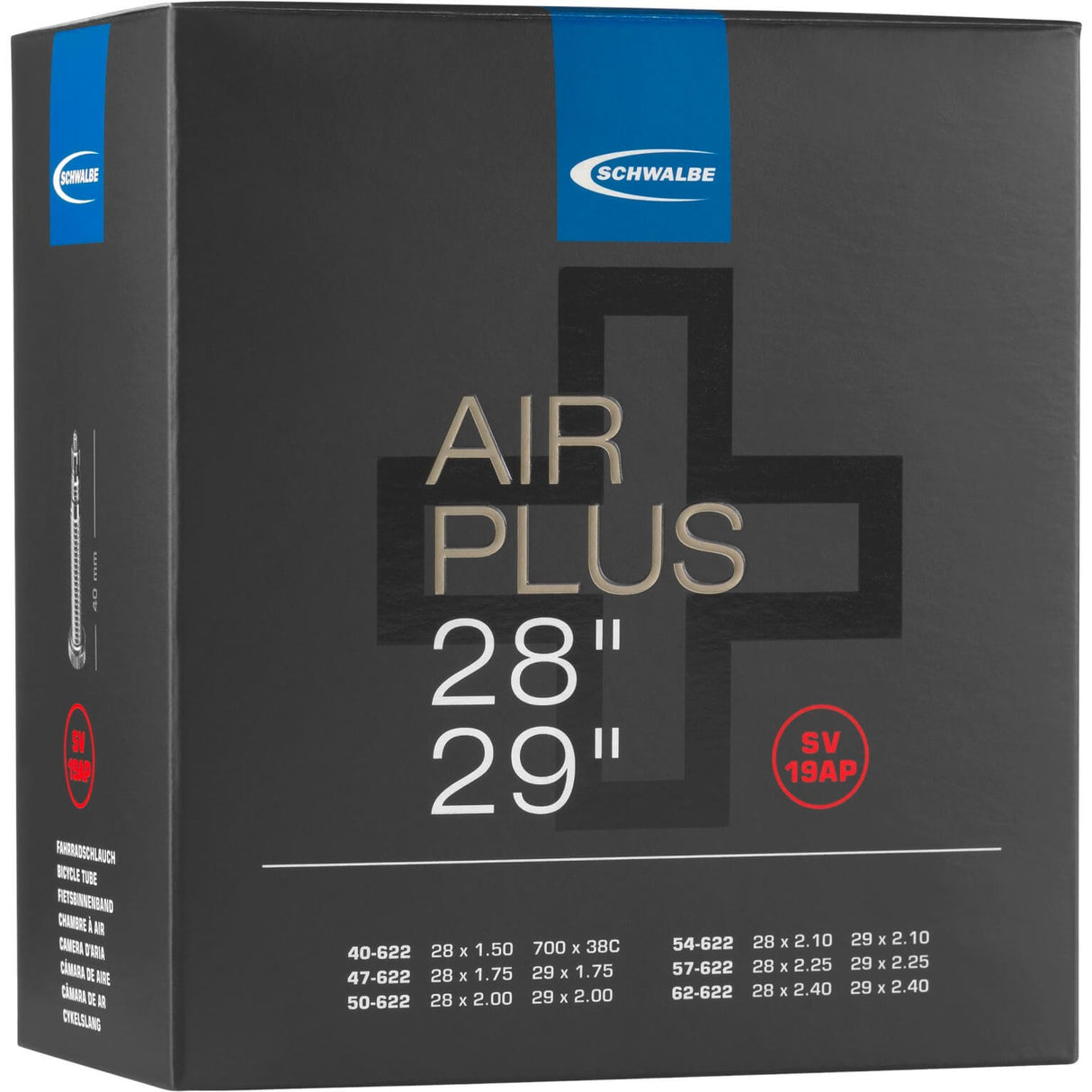 Schwalbe vidinis vamzdis 19ap 28 29 x 1,50 2,35 (40 62-622) FV 40 mm