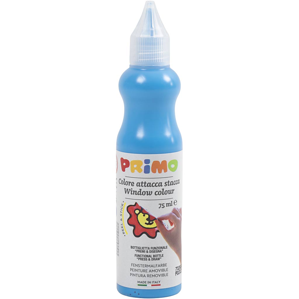 Primo window paint, blue, 75 ml 1 bottle