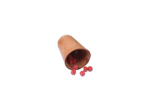 Longfield Pokerbecher 10 cm aus braunem Leder