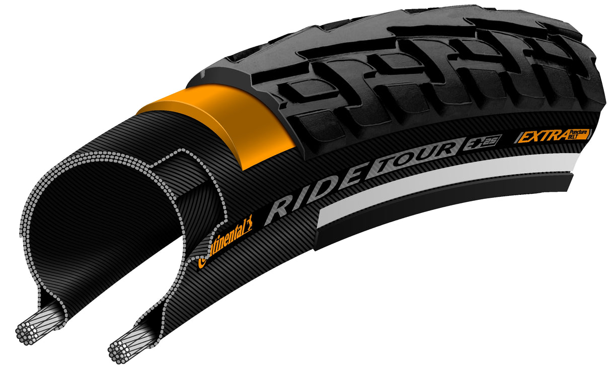 Continental Ride Tour 28x1 3 8 Band de alambre Negro
