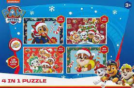 Paw Patrol 4 in 1 puzzle Christmas - 12 to 24 pieces
