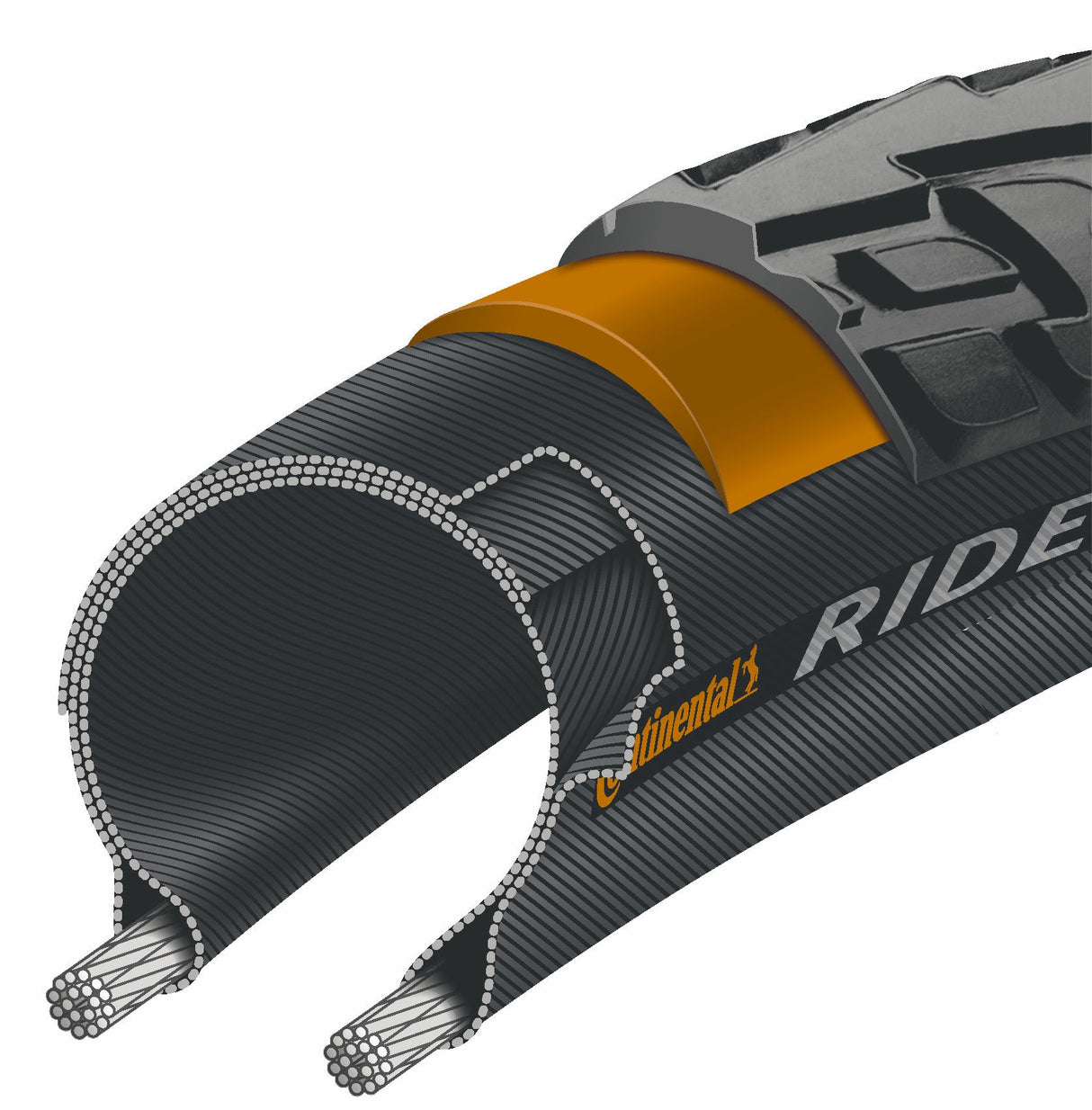 Udenfor Continental Ride Tour 24 X 1,75 47-507 - Sort