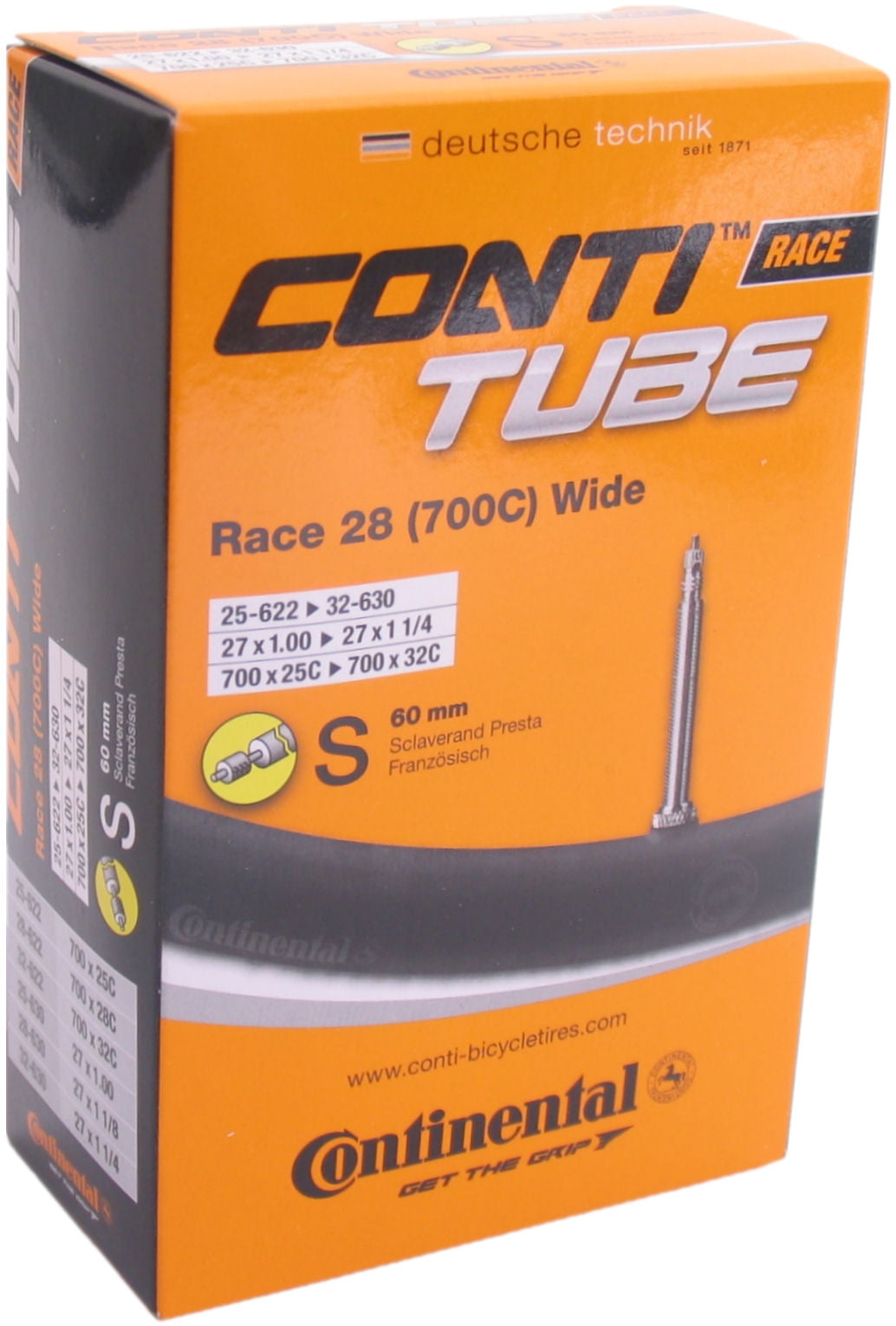 Continental Inner Tube 28inch Race Wide 25-622 32-630 SV 60 мм кутия
