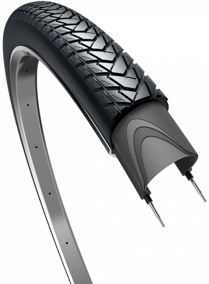 Edge Tire Traveller Basic 28 x 1,75 47-622mm - Schwarz mit Reflexion