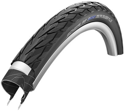 Schwalbe Delta Cruiser Plus propíchnutí 28 x 1,75 47-622mm - černá s odrazem