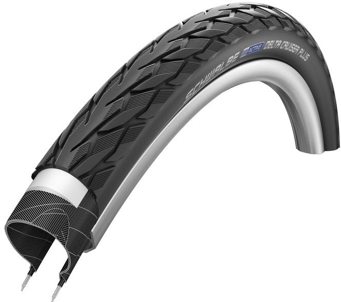 Outdoor -Reifendelta Cruiser plus 28 x 1,10 Gummischwarz