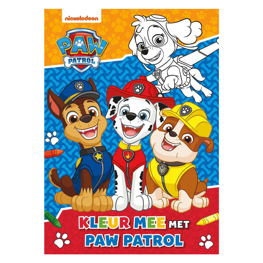 Big balloon kleur mee met paw patrol