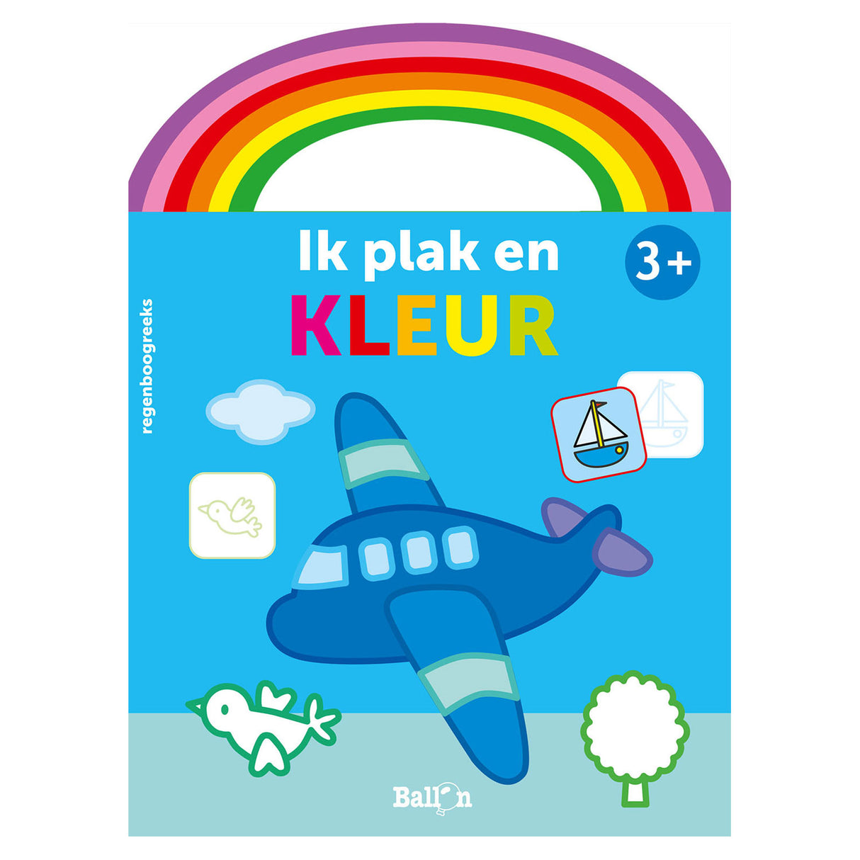 Standaard uitgeverij ik plak en kleur - vliegtuig