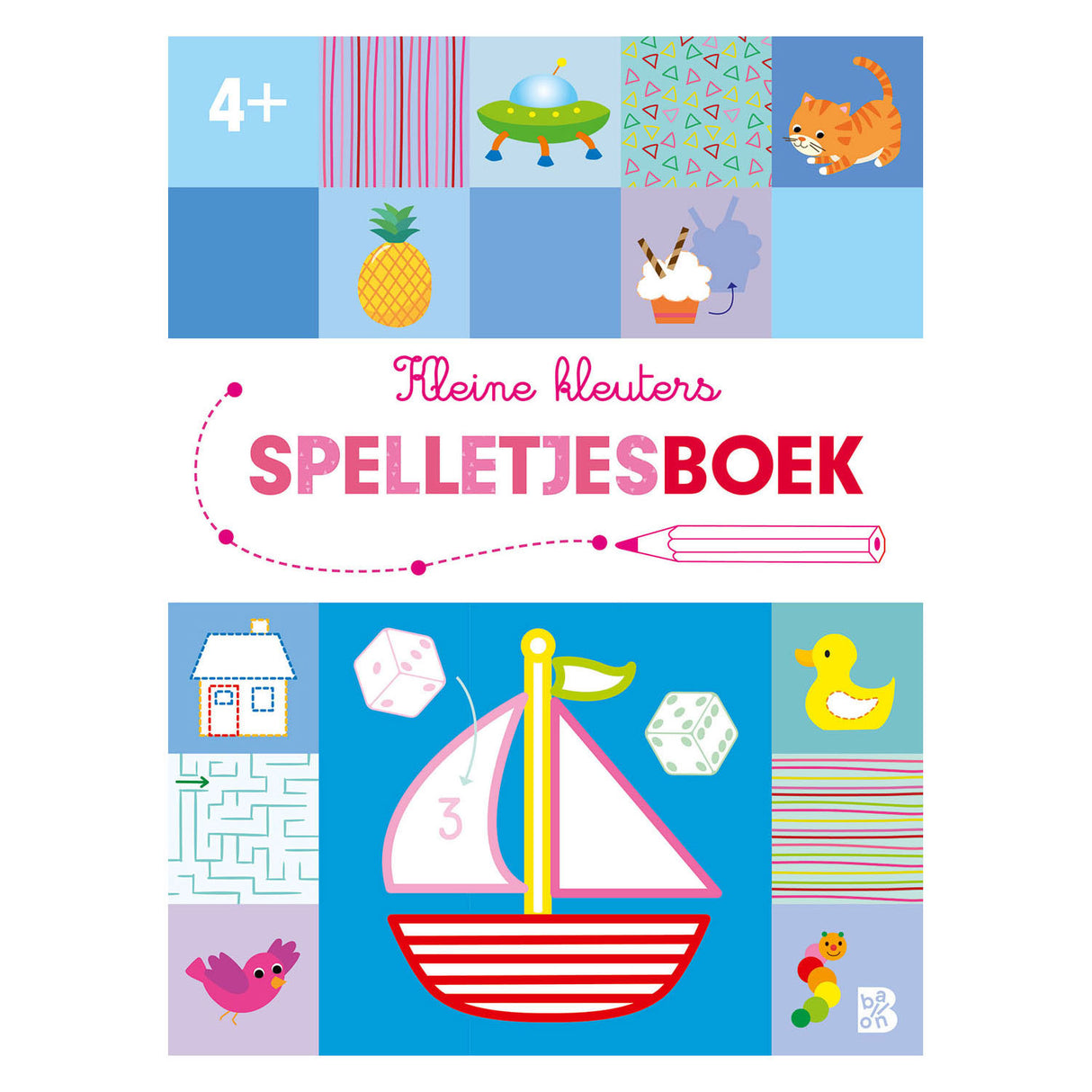 Standaard uitgeverij kleine kleuters spelletjesboek 4+
