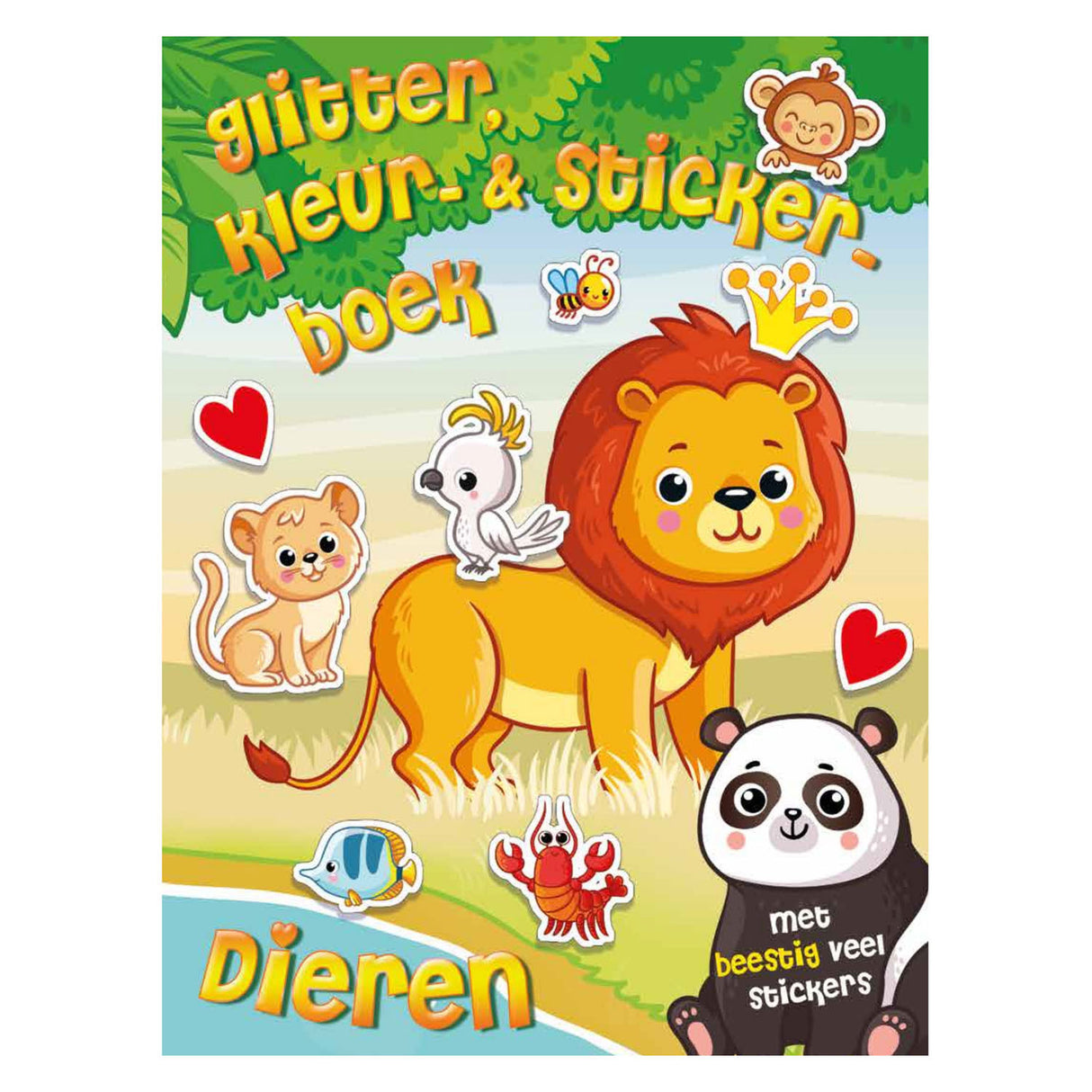 Glitter, Color and Sticker Book- Animals
