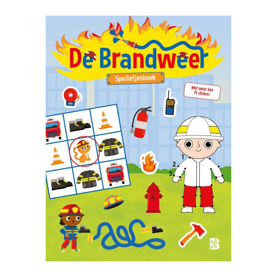 Standaard uitgeverij spelletjesboek de brandweer