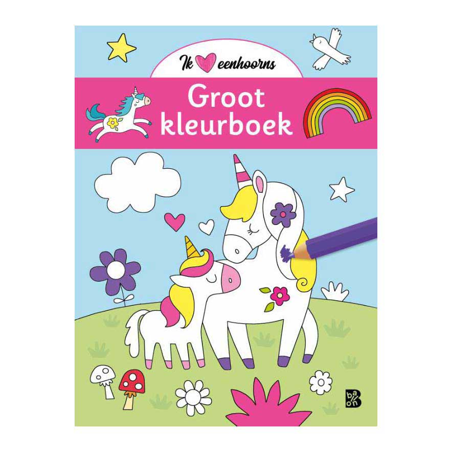 Standaard uitgeverij groot kleurboek eenhoorns