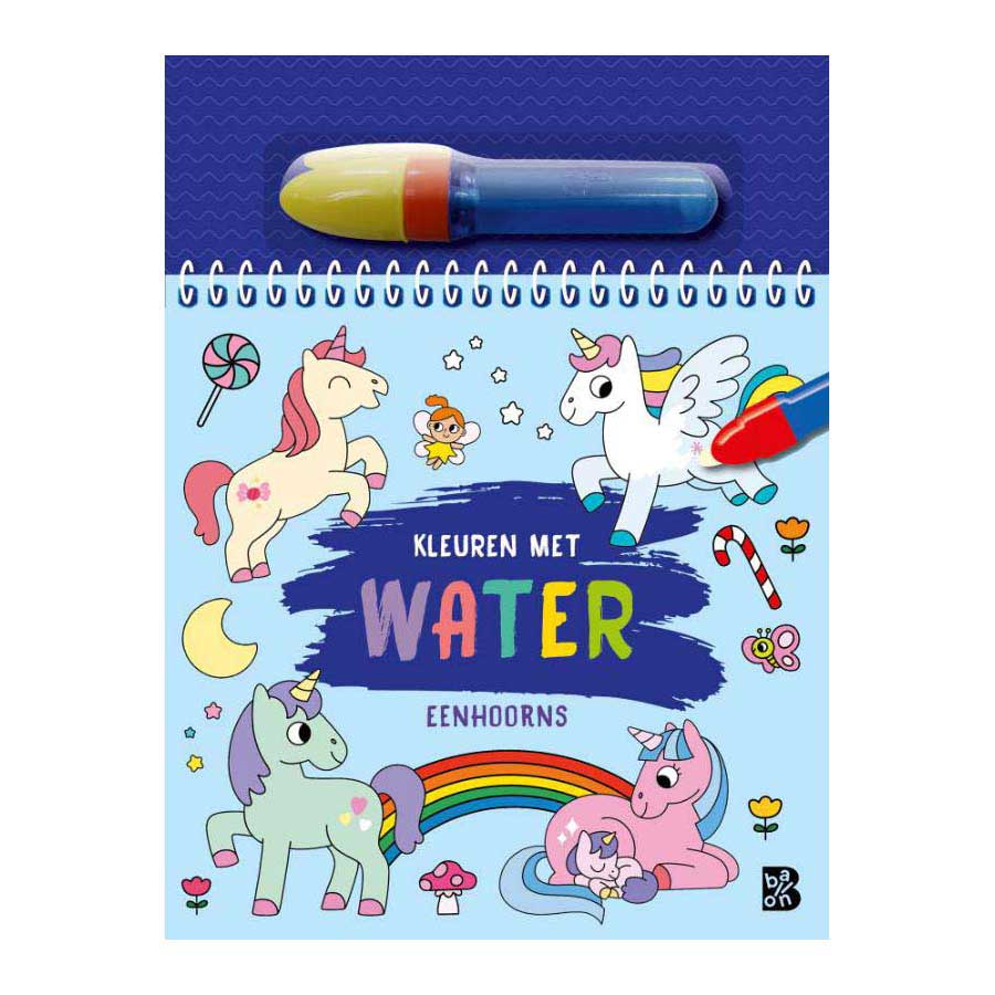 Standaard uitgeverij kleuren met water - eenhoorns