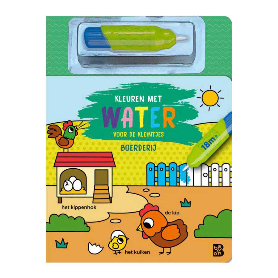 Standaard uitgeverij kleuren met water voor de kleintjes boerderij 18m+