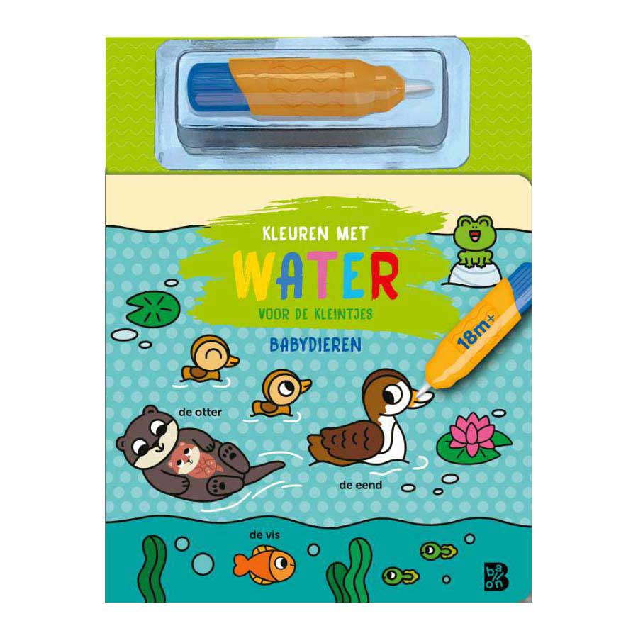 Standaard uitgeverij kleuren met water voor de kleintjes babydieren 18m+