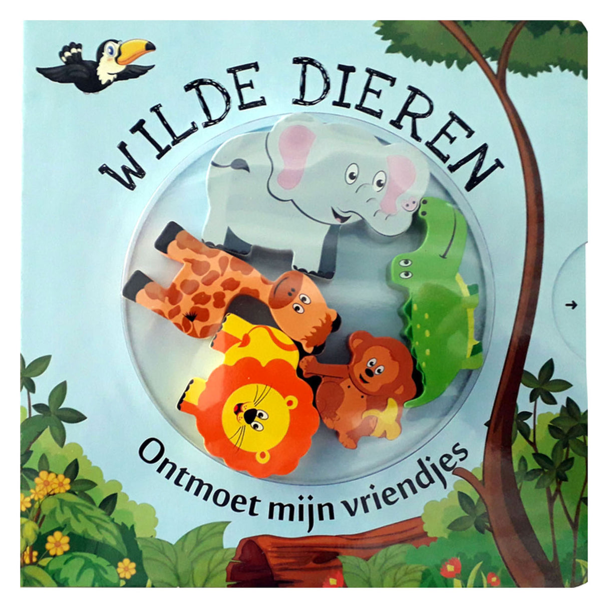 Cardboard Buch treffen meng Frënn wëll Déieren