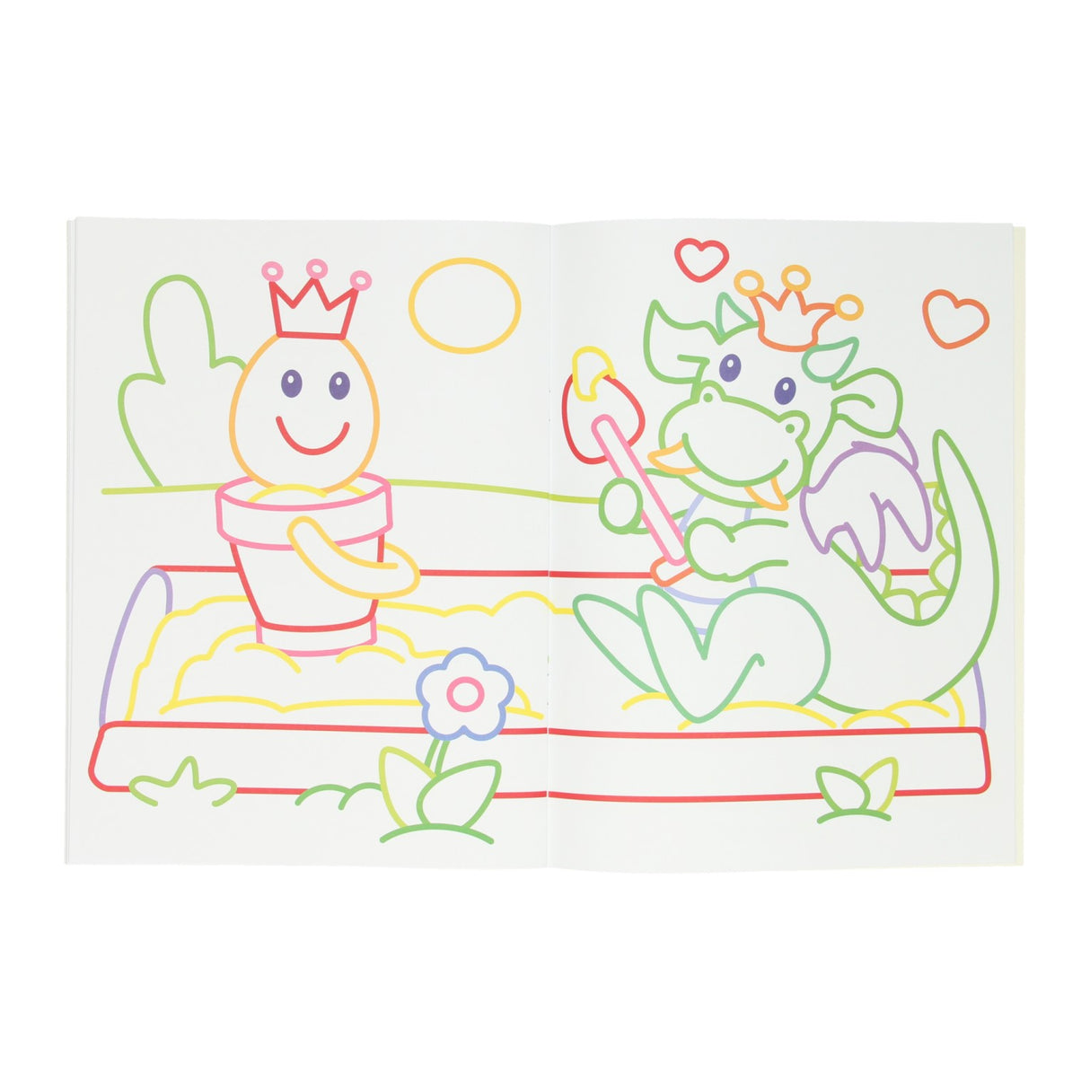 Mondaarten Dikke Lines Colorbook Color - Dragon