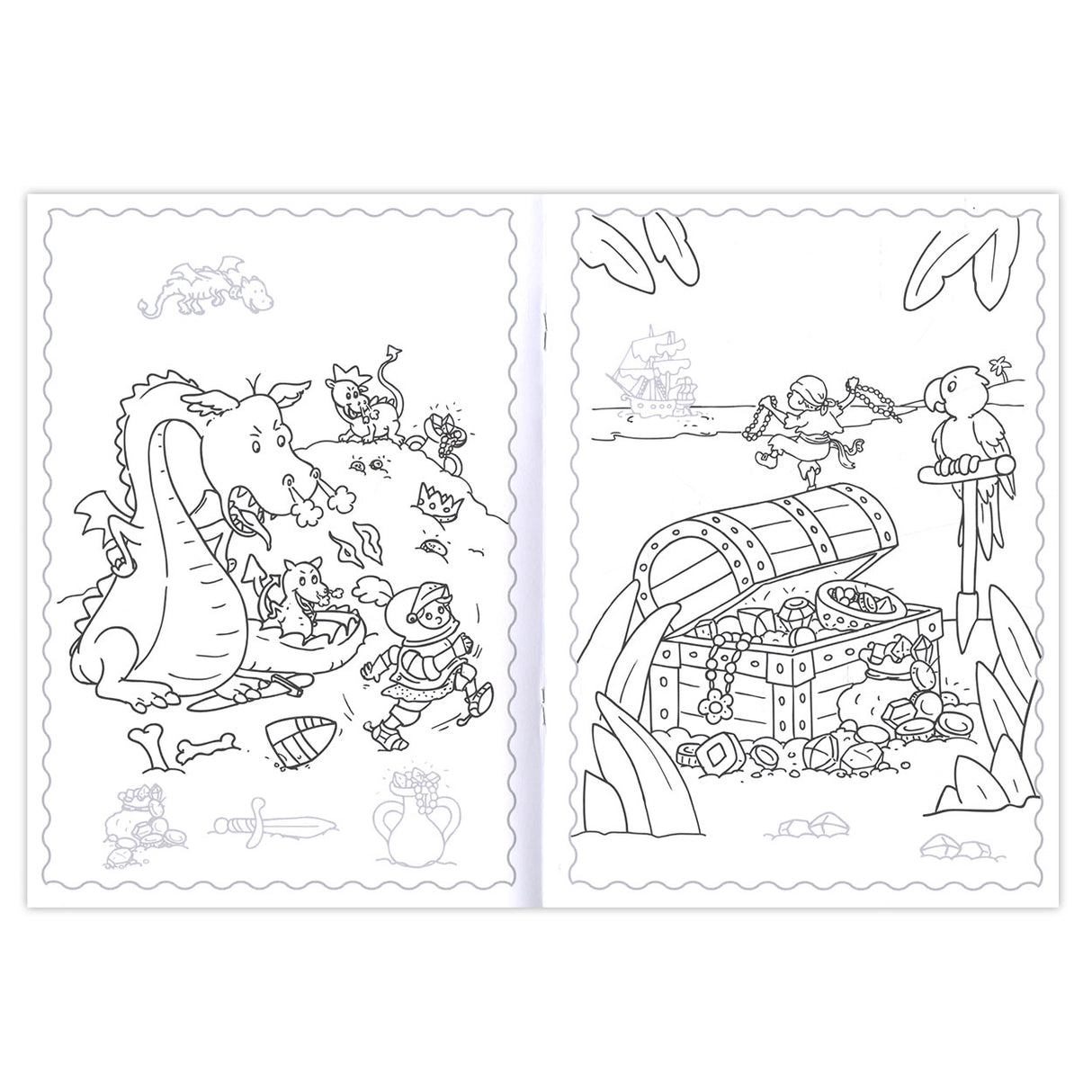 Fatias e cores - piratas e cavaleiros legais, 4-6 anos