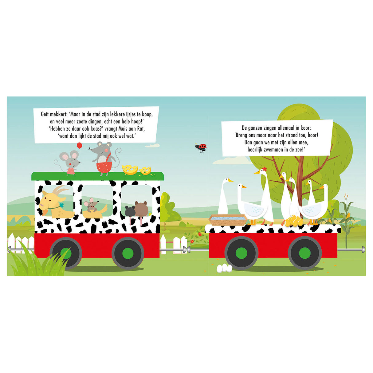 Lantern Publishers Book and Puzzle Train Farm Dieren