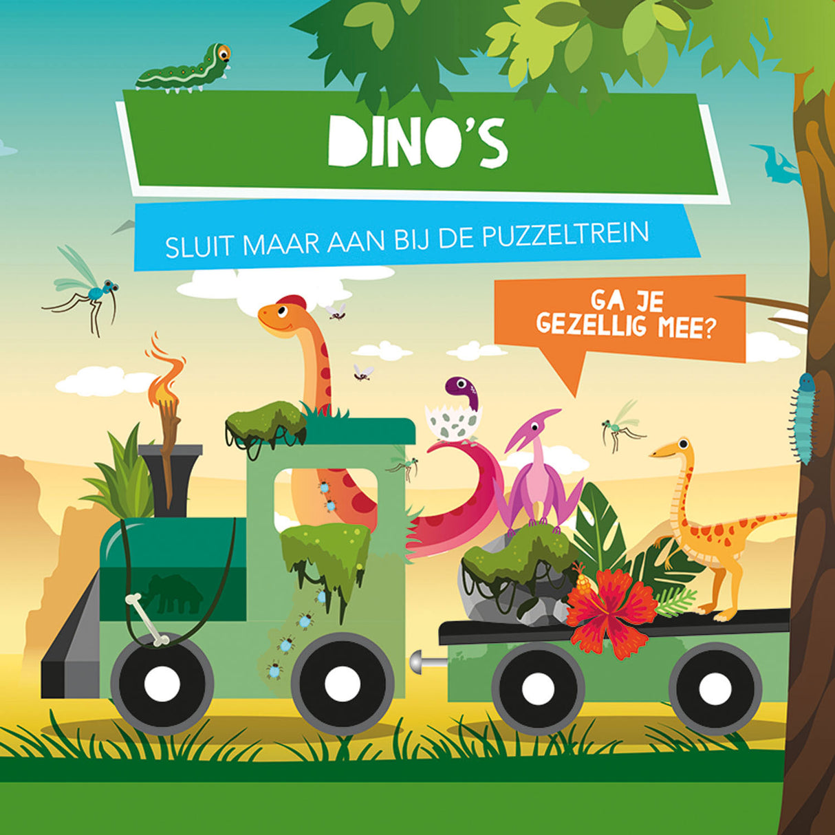 Bog og puslespil tog dino's