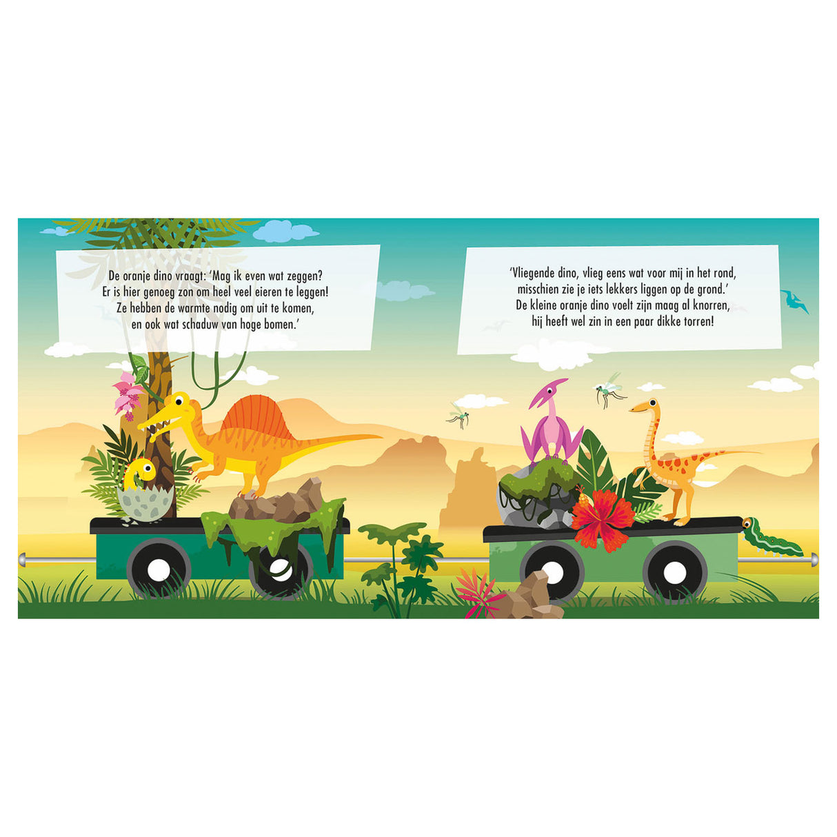 Bog og puslespil tog dino's