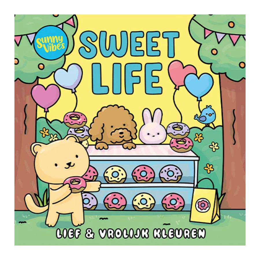 Lantaarn publishers coloring book sunny vibes - sweet life