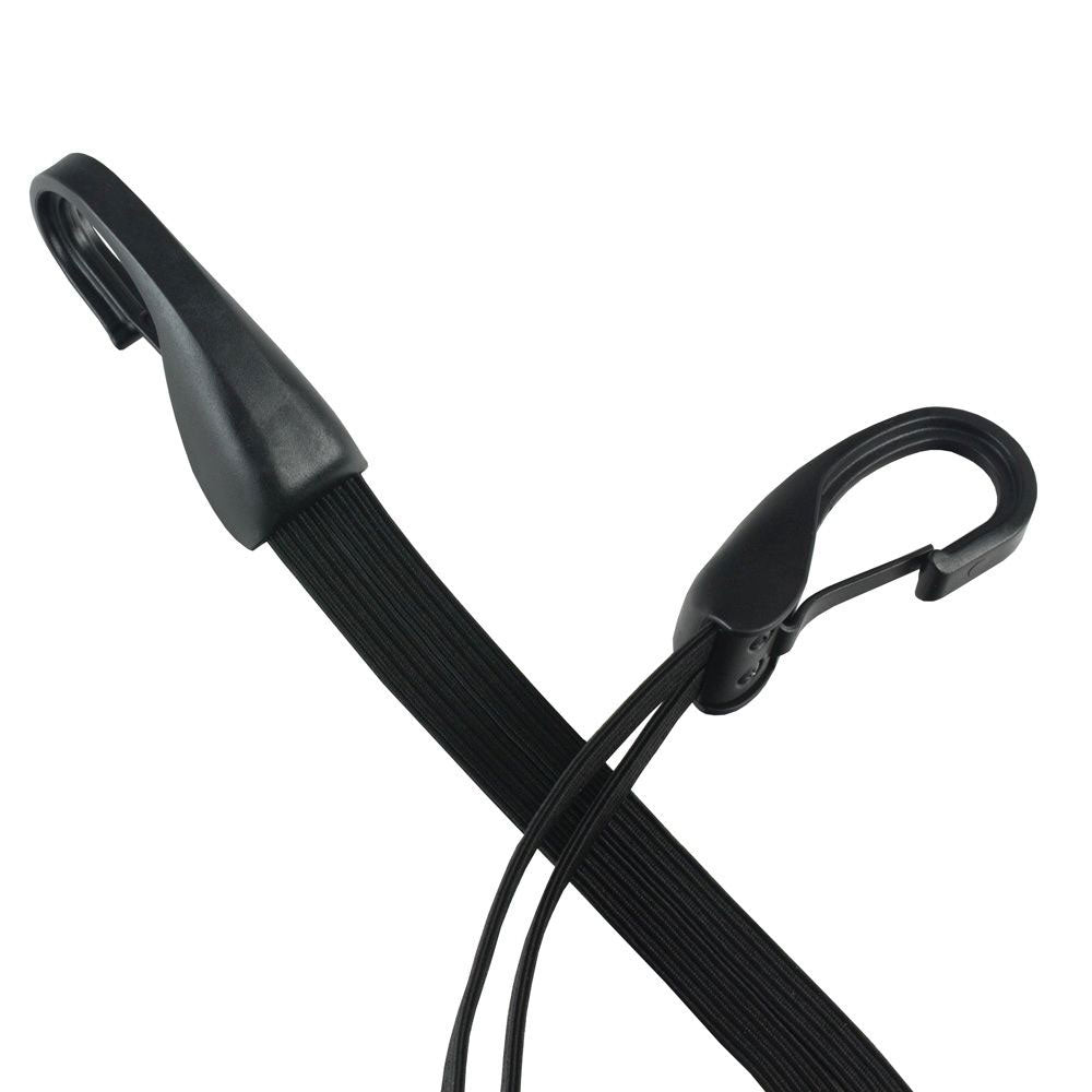 Widek quick-release fastener with a large safety hook and 4 straps. Black, 57cm