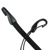 Widek quick-release fastener with a large safety hook and 4 straps. Black, 57cm
