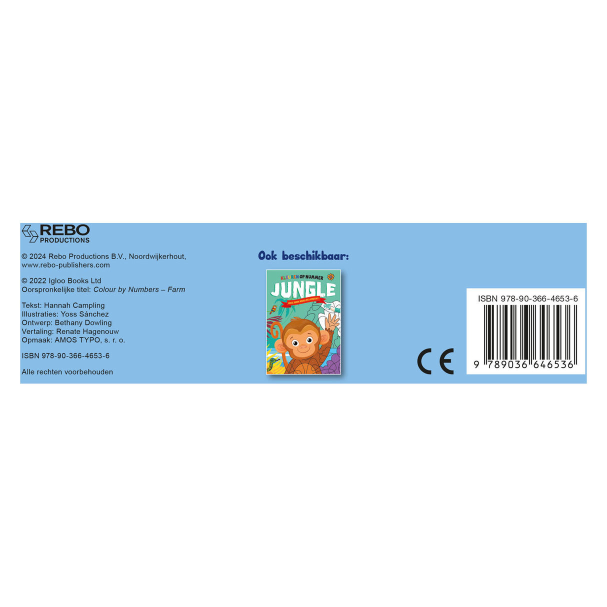 Rebo Publishers Farm - Colors by number