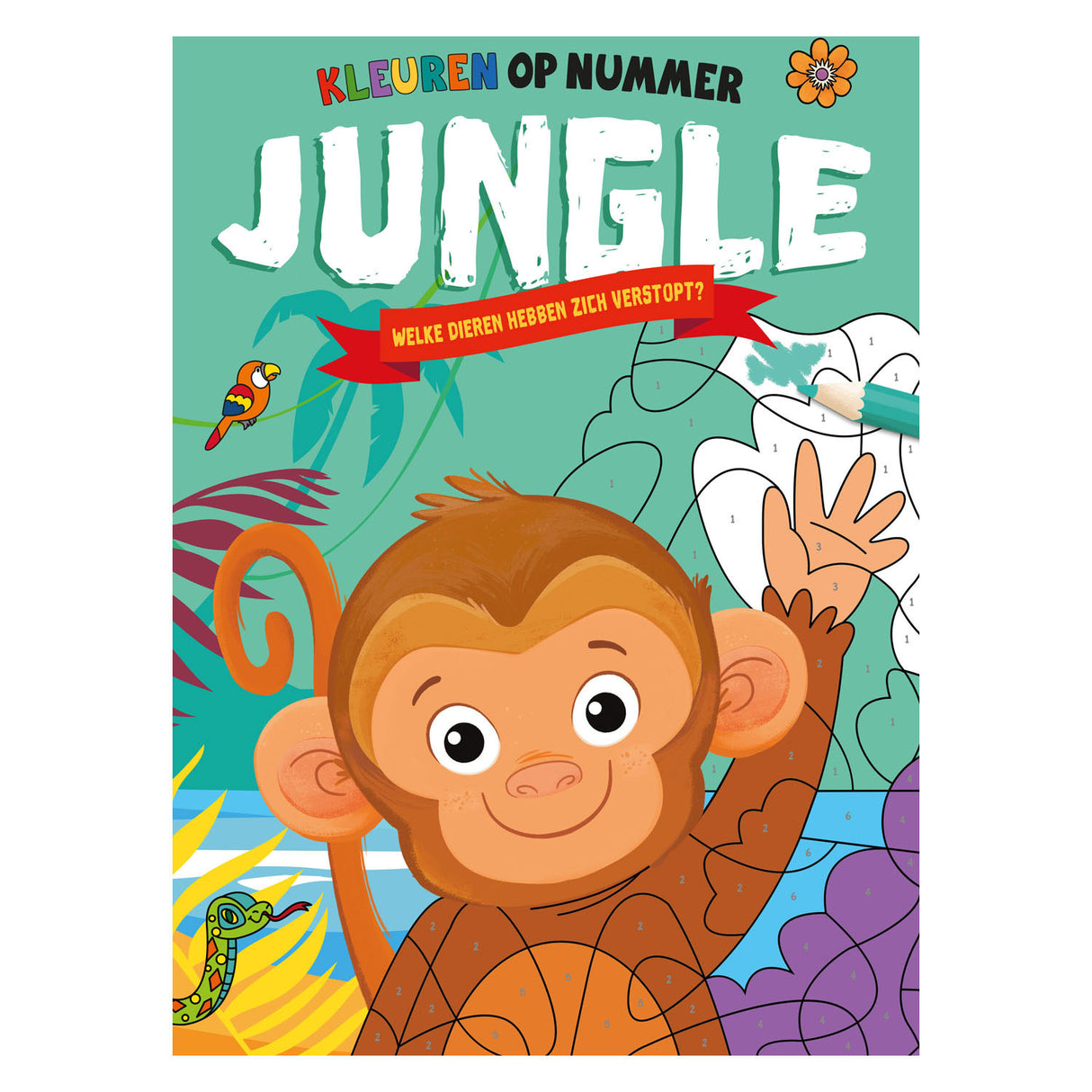 Jungle des éditeurs Rebo - coloriage par numéro