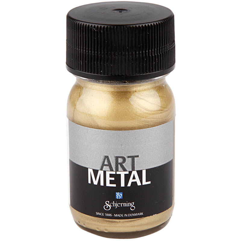 Schjerning hobbyverf metallic, licht goud(5102), 30 ml 1 fles